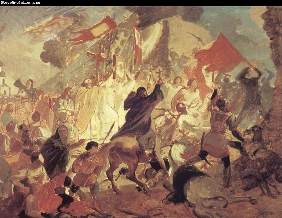 Karl Briullov The Siege of Pskov by the troops of stephen batory,King of Poland